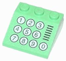 Slope 33 3 x 3 with Black Grille and 10 Numbered White Buttons Pattern