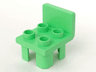 Duplo, Furniture Chair with 4 Studs and Squared Back