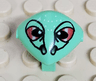 Minifigure, Head, Modified Martian with Clip with Red Eyes Pattern
