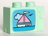 Duplo Utensil TV 1 x 2 1/2 x 1 1/3 with Ship Pattern