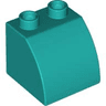 Duplo, Brick 2 x 2 x 1 1/2 Slope Curved