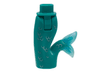 Mini Doll Hips and Mermaid / Merman Tail Assembly with Molded Satin Trans-Light Blue Caudal Fin and Printed Metallic Light Blue Scales Pattern