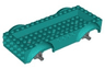 Vehicle, Base 8 x 16 x 2 1/2 with Mudguards Raised, 4 x 14 Recessed Center with 3 Holes, and Dark Bluish Gray Wheels Holders