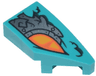 Wedge 2 x 1 x 2/3 Right with Orange and Bright Light Orange Eye and Silver Armor Plates Pattern