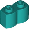Brick, Modified 1 x 2 with Log Profile