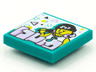 Tile 2 x 2 with BeatBit Album Cover - Rapper in Black Beanie with Music Note Necklace Pattern