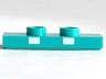 Plate, Modified 1 x 3 with 2 Studs (Double Jumper) with 2 White Rectangles Pattern (Super Mario Bone Goomba Teeth)
