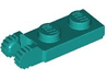 Hinge Plate 1 x 2 Locking with 2 Fingers on End