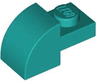 Slope, Curved 2 x 1 with Recessed Stud