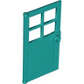 Door 1 x 4 x 6 with 4 Panes and Stud Handle