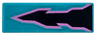 Tile 1 x 3 with Black and Lavender Arrow Energy Pattern