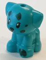 Dog, Friends Style, Puppy, Standing, Small with Black Eyes, Nose and Mouth, Dark Green Paw and Spots Pattern