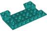 Slope, Inverted 45 6 x 8 Double with 4 Holes and 4 Pin Holes and Opening on 1 Side