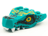 Dragon Head (Ninjago) Jaw with 2 Bar Handles on Back with Bright Light Orange Eyes, Gold Tribal Tattoos, Black Scales, and White Teeth Pattern