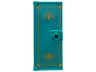 Door 1 x 3 x 6 with Stud Handle with Gold Border with Squares and Arendelle Crest Flowers Pattern