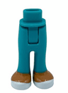 Mini Doll Hips and Trousers with Back Pockets with Medium Nougat Feet and White Shoes Pattern - Thick Hinge