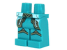 Hips and Legs with White and Gold Geometric Armor Pattern