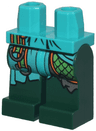 Hips and Dark Green Legs with Robe Ends, Bright Green Scale Armor, Belt Ends with Orange Trim and Silver Buckles Pattern