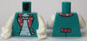 Torso Open Vest with Coral Lapels and 2 Buttons over White Shirt Pattern (BAM) / White Arms / White Hands