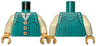 Torso Vest with Dark Blue Pinstripes and Gold Buckles and Dots over White Shirt Pattern / White Arms / Medium Tan Hands