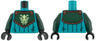 Torso Surcoat, Dark Green Chest Armor with Yellowish Green Kraken, Reddish Brown and Silver Trim Pattern / Dark Green Arms / Black Hands