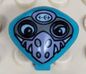Minifigure, Head, Modified Martian with Clip with Purple Nose Face Mask Pattern