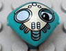 Minifigure, Head, Modified Martian with Clip with One Eye Covered Face Mask Pattern