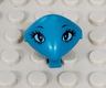 Minifigure, Head, Modified Martian with Clip with Eyelashes Pattern