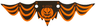 Cloth Banner Flag with Pumpkin Jack O' Lantern and Black Gathers Pattern