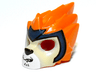 Minifigure, Headgear Mask Lion with Tan Face, Crooked Smile and Dark Blue Headpiece Pattern