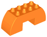 Duplo, Brick 2 x 6 x 2 Slope Curved Double with 2 x 2 Cutout on Bottom