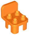 Duplo, Furniture Chair with 4 Studs and Rounded Back