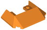 Wedge 6 x 4 Cutout (Train Roof) with 5 Large Bottom Tubes