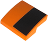 Slope, Curved 2 x 2 x 2/3 with Black Stripe Pattern Model Right Side