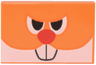 Tile 2 x 3 with Angry Black and White Eyes Partially Closed, Red Nose, Buck Teeth Pattern (Super Mario Waddlewing Face)