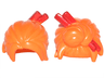 Minifigure, Hair Female Loose Bun with Red Chopsticks Pattern