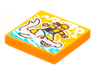 Tile 2 x 2 with BeatBit Album Cover - Pirate Surfing on Hammerhead Shark Pattern