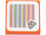 Tile 2 x 2 with Super Mario Scanner Code Cat Goomba Pattern (Sticker) - Sets 71407 / 71413