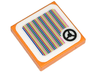 Tile 2 x 2 with Super Mario Scanner Code Steering Wheel Pattern (Sticker) - Set 71431