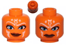 Minifigure, Head Dual Sided Alien with SW Ahsoka, Blue Eyes, Smile / Angry Pattern