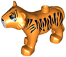 Duplo Tiger Adult with White Muzzle, Black Stripes, Nose and Eyes Almond Shaped Pattern