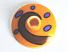 Dish 2 x 2 Inverted (Radar) with Dark Red Swirl and Lilac Spots Pattern (SpongeBob SquarePants Gary Snail Shell)