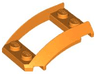 Wedge 4 x 3 Open with Cutout and 4 Studs