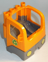 Duplo Cabin Truck Semi-Tractor Cab with Dark Bluish Gray Base and Recycling Arrows Pattern