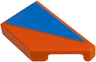 Tile, Modified 1 x 2 Wedge Right with Dark Azure Triangle Pattern