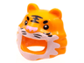 Minifigure, Headgear Head Cover, Costume Tiger with Black Stripes, White Muzzle Pattern