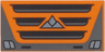 Tile 2 x 4 with Black, Dark Bluish Gray and Silver Truck Grille and Headlights Pattern