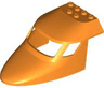 Aircraft Fuselage Forward Top Curved 6 x 10 x 4 with 3 Window Panes