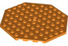 Plate, Modified 10 x 10 Octagonal with Hole