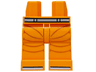 Hips and Legs with Black and Silver Belt and Boot Tips, Dark Orange Lines Pattern